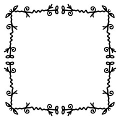 floral art square frame