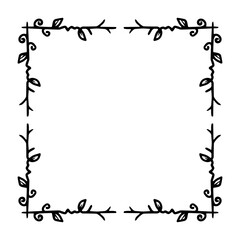 floral art square frame