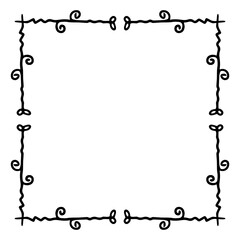 floral art square frame