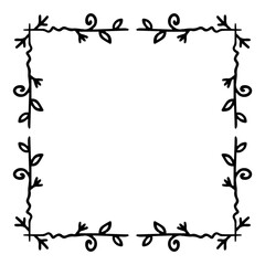floral art square frame