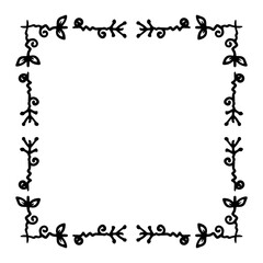 floral art square frame