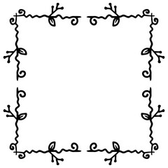 floral art square frame