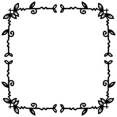 floral art square frame