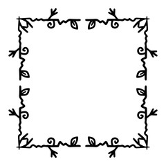 floral art square frame