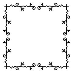floral art square frame