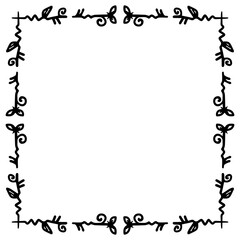 floral art square frame