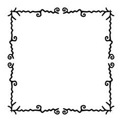 floral art square frame