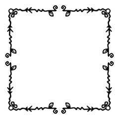 floral art square frame