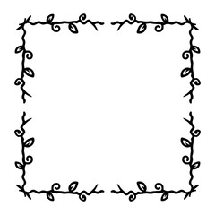 floral art square frame