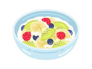 フルーツヨーグルトのイラスト