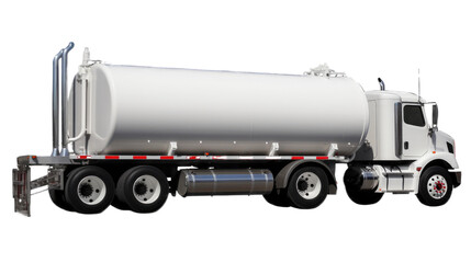 Tanker truck isolated on transparent background. Generative AI
