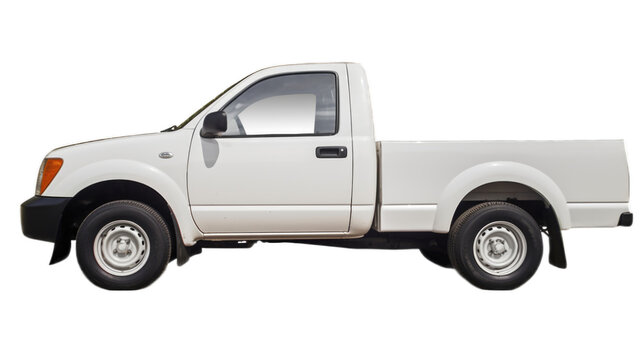 Pickup truck isolated on transparent background. Generative AI