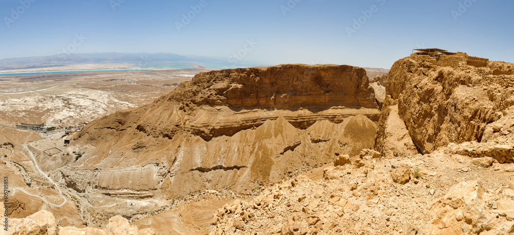 Wall mural Dead Sea landscape Masada National Park in Israel