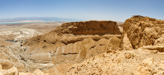 Dead Sea landscape Masada National Park in Israel