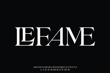 Elegant stylish display font vector with ligature style. Luxury vintage alphabet typeface illustration