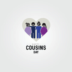 Cousins Day. Happy Cousins Day vector illustration.