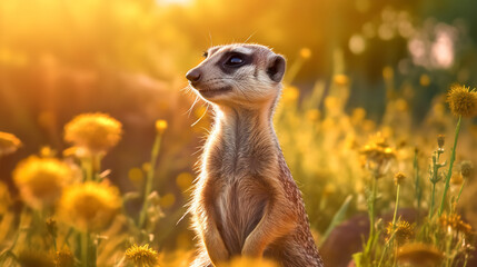 Fototapeta premium meerkat on guard