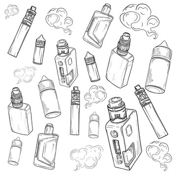 A vector pack of vape