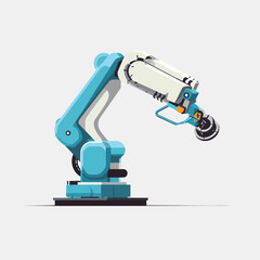 Industry factory robot arm vector isolated