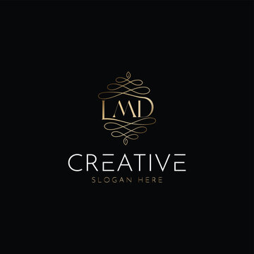 Design a clever and minimalist monogram LMD, solutions for brand identity designs for startup companies, individuals, etc, letter n, real estate