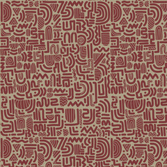 An ethnic pattern with brown color