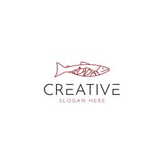 Design a clever and minimalist mountain with fish, solutions for brand identity designs for startup companies, individuals, etc, letter n