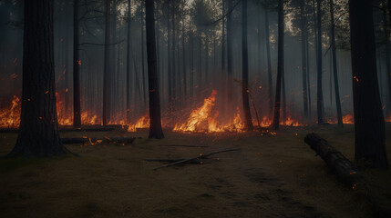 Start of a forest fire.