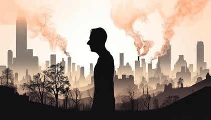 Air pollution problem with human , Generative ai