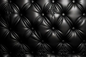 Elegance black leather pattern, Generative Ai