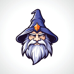 Wizard Mascot Logo Design Wizard Vector Illustration