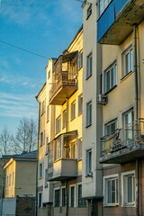 Old buildings in Novokuznetsk, Russia.
