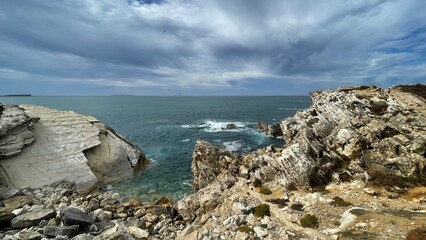 Fototapeta na wymiar Peniche Portugal Ocean