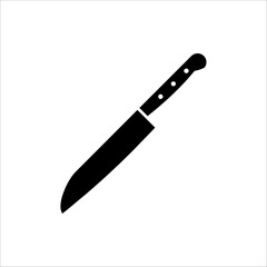 Kitchen knife icon, vector illustration on white background