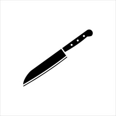 Kitchen knife icon, vector illustration on white background