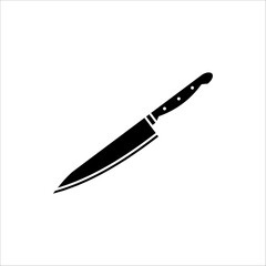 Kitchen knife icon, vector illustration on white background