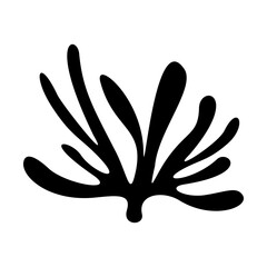 Black silhouette of a reef. Clipart.