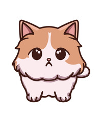 cute brown cat kitty cartoon