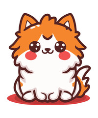 Orange Persian Cat Sitting