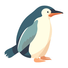 Cute penguin arctic white background