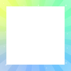 colorful star burst square frame