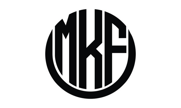 MKF shield with round shape logo design vector template | monogram logo | abstract logo | wordmark logo | lettermark logo | business logo | brand logo | flat logo.	