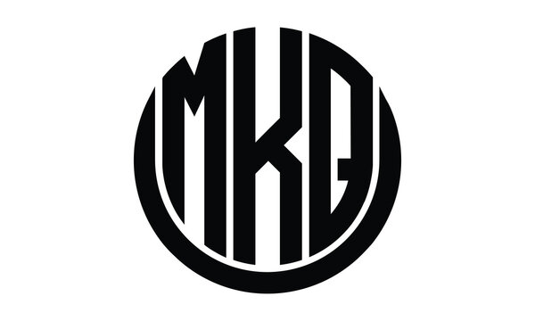 MKQ shield with round shape logo design vector template | monogram logo | abstract logo | wordmark logo | lettermark logo | business logo | brand logo | flat logo.	