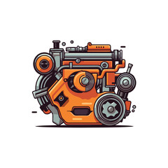 Car Engine Vector Illustration Car Engine Logo Design