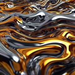 Molten reflection patterns inspired by the reflective molten metal