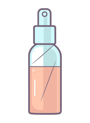 Healthcare symbol on medicine bottle design vector