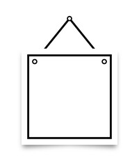 square hanging sign banner
