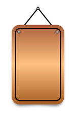 bronze rectangle hanging sign banner