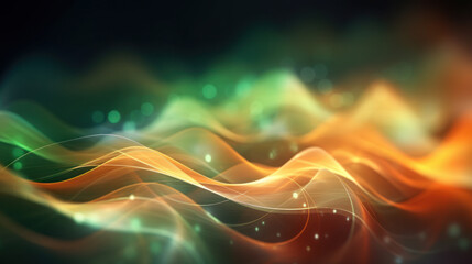 Generative AI - Abstract futuristic background with serene natural beauty, showcasing harmony, tranquility, and sustainability