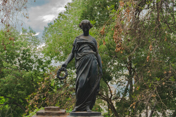 Statue of woman, , Santa Lucia Hill in Santiago, Chile