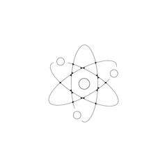 Atom icon isolated on white background 